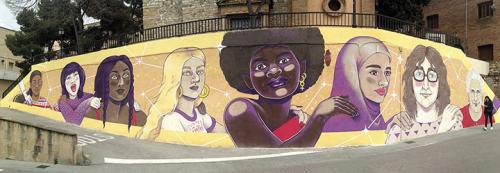 Mural Dones carrer Padró